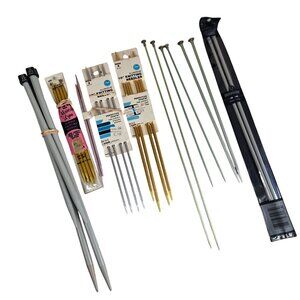 Vintage Aluminum Knitting Needles Lot Various Sizes Boye Marcia Lynn 7"-15"